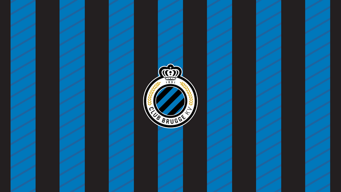 Club Brugge KV Logo on Blue Black Stripes