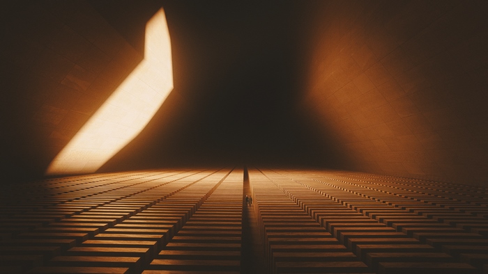 Blade Runner 2049: Grand Hall with Dramatic Lighting