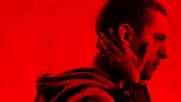 Cherry: Tom Holland, red portrait with comforting hand