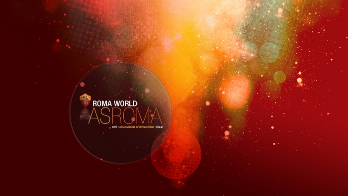 A.S. Roma Logo on Vibrant Abstract Background