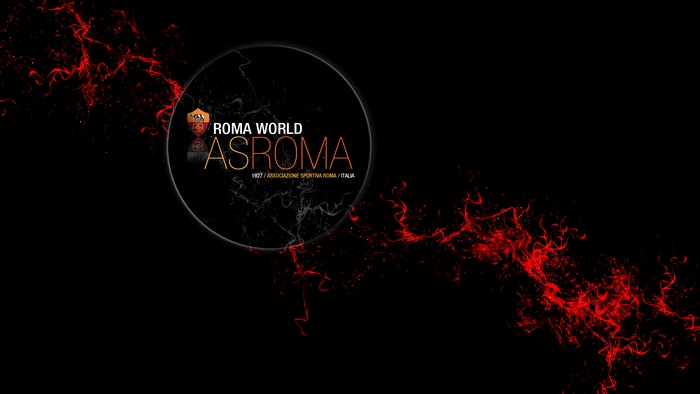 AS Roma World logo with red abstract energy