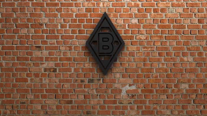 Borussia Mönchengladbach Emblem on Brick Wall