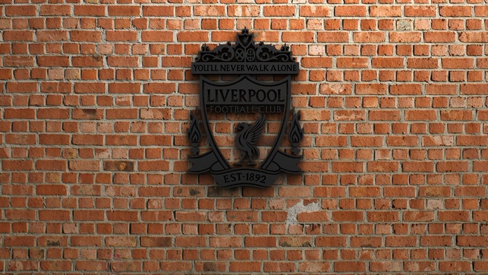 Liverpool F.C. Logo on Brick Wall