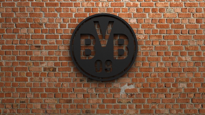 Borussia Dortmund BVB 09 Logo on Brick Wall