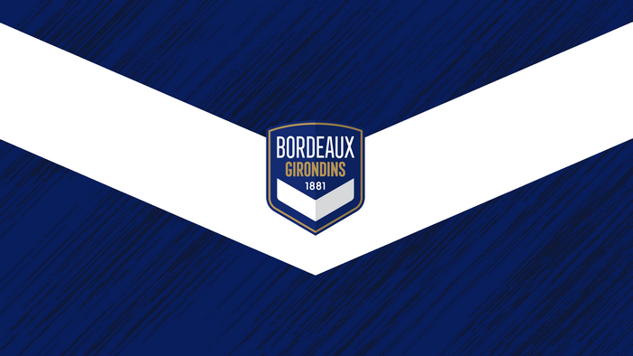 Bordeaux Girondins Soccer Logo Blue Chevron Pattern