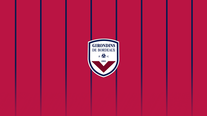FC Girondins De Bordeaux Logo on Striped Background