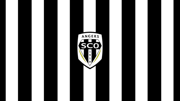 Angers SCO Logo Black and White Stripes