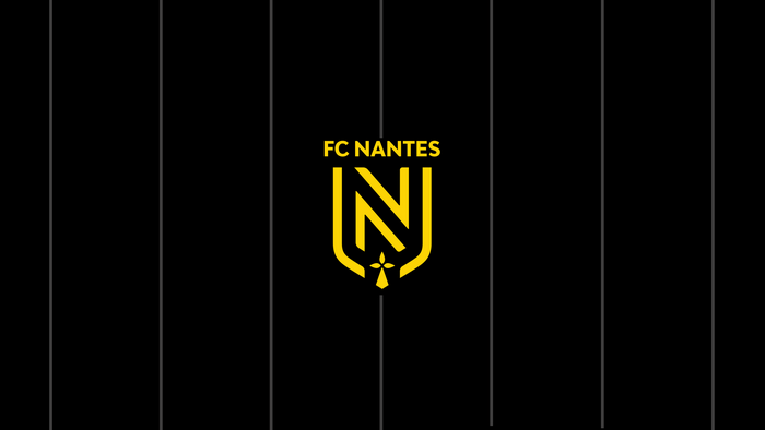 FC Nantes Black and Yellow Striped Logo