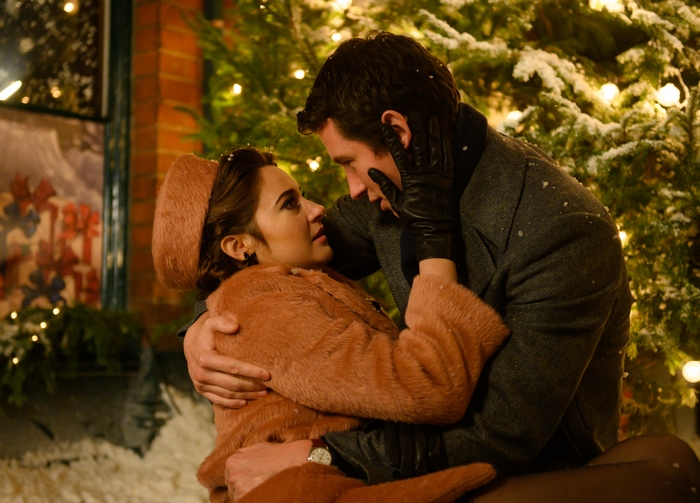 Shailene Woodley and Callum Turner embrace in Last Letter From Your Lover