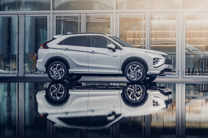 Mitsubishi Eclipse Cross SUV with Stunning Reflection