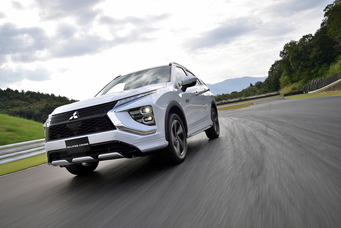 Mitsubishi Eclipse Cross SUV on a race track