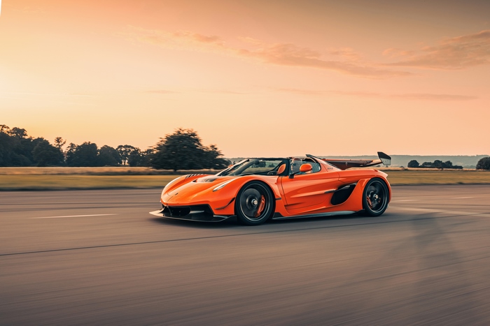 Orange 2021 Koenigsegg Jesko Supercar