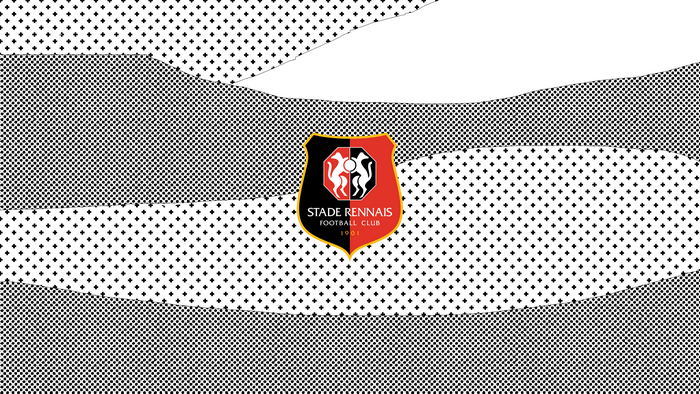 Stade Rennais F.C. Soccer Logo Abstract Pattern