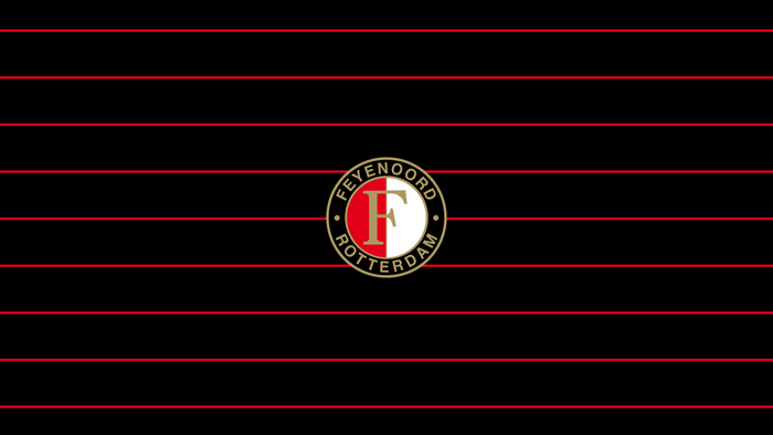 Feyenoord Logo Black and Red Striped Design
