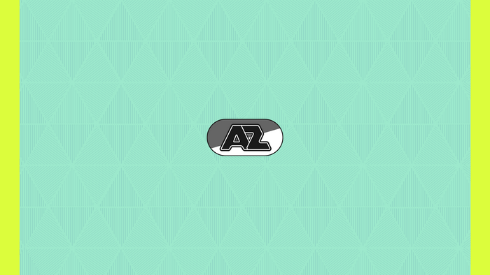 AZ Alkmaar Soccer Logo on Patterned Teal