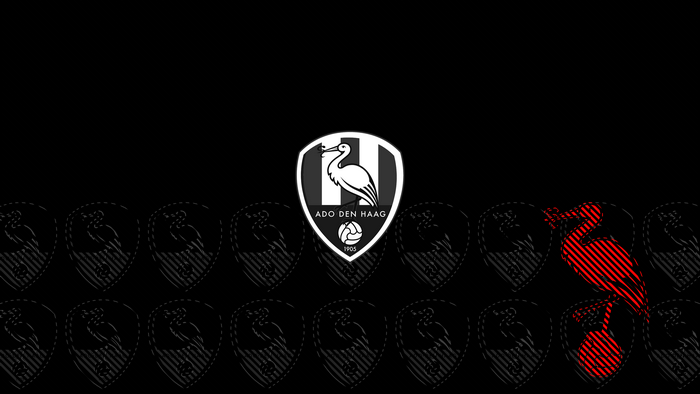 ADO Den Haag Emblem with Red Stork Highlight