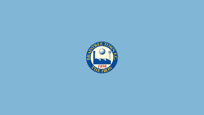 Braintree Town F.C. Soccer Emblem on Light Blue