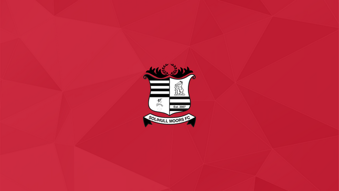 Solihull Moors F.C. Logo on Red Polygonal Background