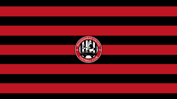 Maidenhead United F.C. Logo Red Black Stripes