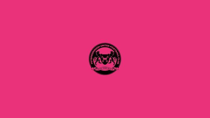 Peterborough United F.C. Logo on Pink Background