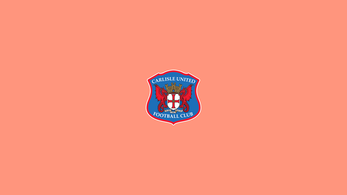 Carlisle United F.C. Logo on Peach Background