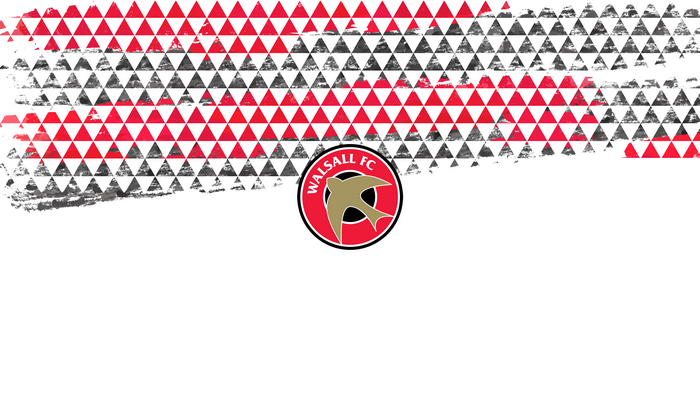 Walsall F.C. Emblem with Distressed Red Black Triangles