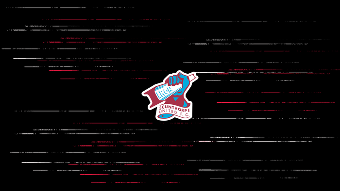 Scunthorpe United F.C. Soccer Logo Glitch Effect