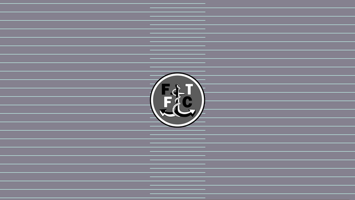 Fleetwood Town F.C. Logo with Striped Background