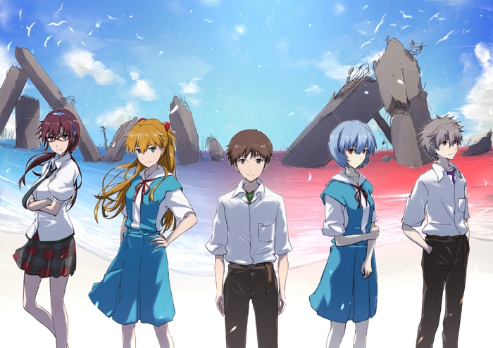 Neon Genesis Evangelion Main Characters Group
