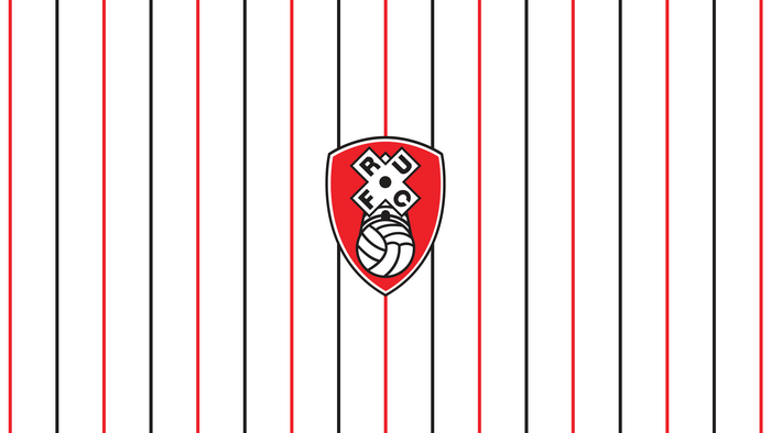 Rotherham United F.C. Soccer Emblem with Vertical Stripes