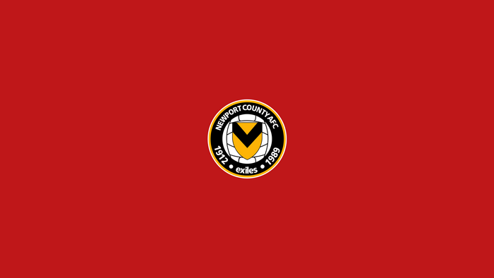 Newport County A.F.C. Soccer Logo on Red