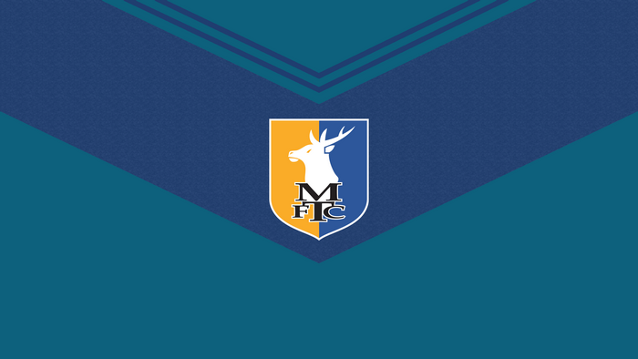 Mansfield Town F.C. Soccer Emblem Chevron Design