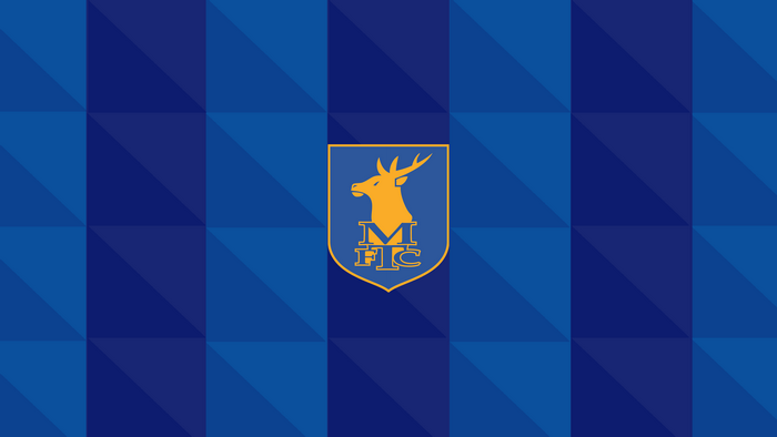 Mansfield Town F.C. Logo Blue Checkered