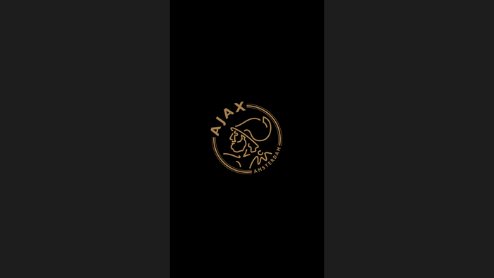 AFC Ajax Amsterdam golden line art logo