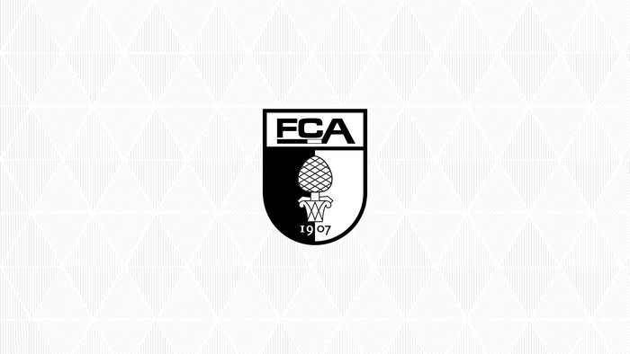 FC Augsburg Logo on White Geometric Pattern