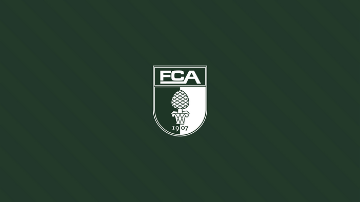 FC Augsburg Logo on Dark Green Background