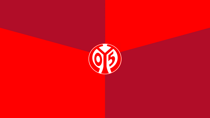 1. FSV Mainz 05 Emblem Red Diagonal Design