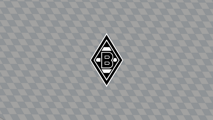 Borussia Mönchengladbach Emblem on Grey Checkered Background