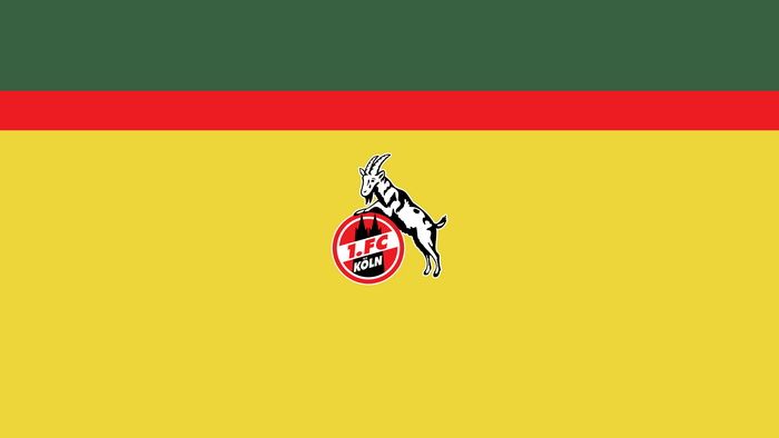 1. FC Köln Soccer Logo and Goat on Cologne Flag