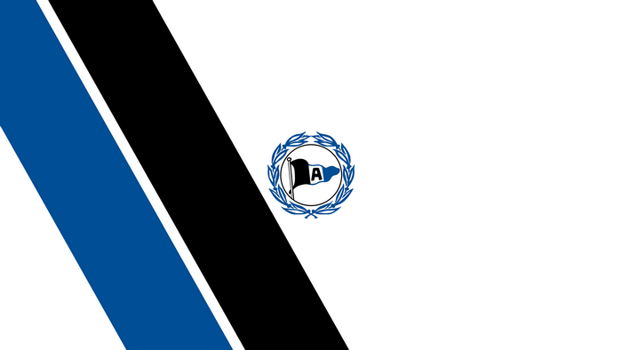Arminia Bielefeld Soccer Emblem and Stripes