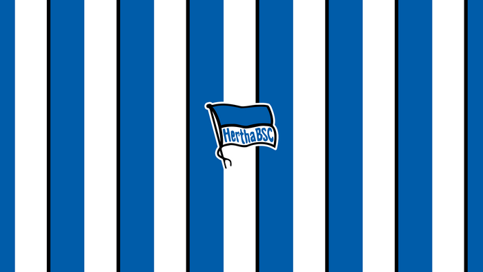 Hertha BSC Logo Blue White Stripes