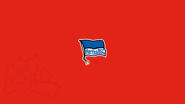 Hertha BSC Logo Red Background Berlin Map