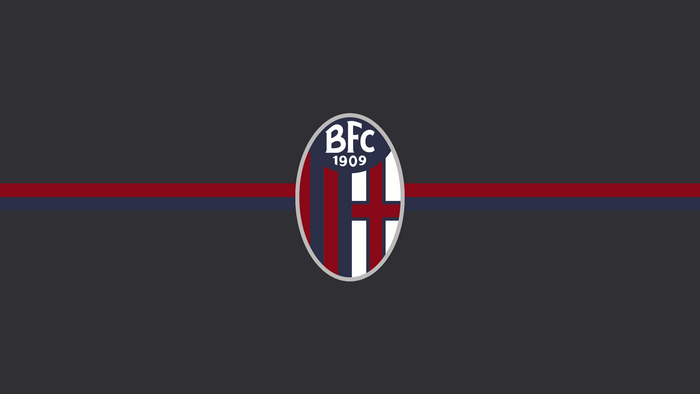 Bologna F.C. 1909 Logo with Red Blue Stripes