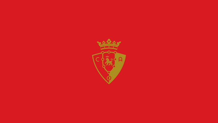 CA Osasuna soccer club emblem on red
