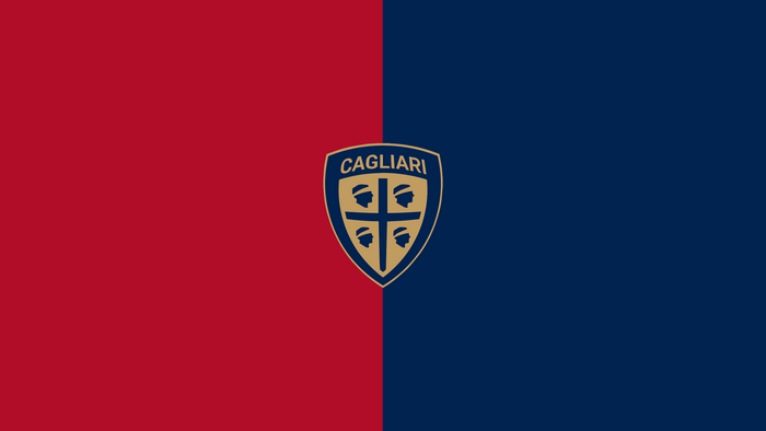 Cagliari Calcio Emblem Red Blue Soccer