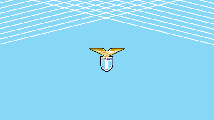 S.S. Lazio Emblem with Diagonal White Lines