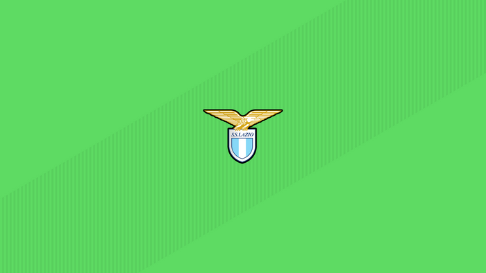 S.S. Lazio Soccer Logo on Green Striped Background