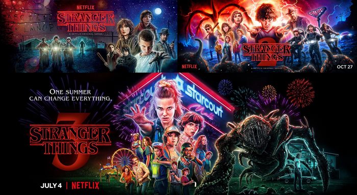 Stranger Things Seasons 1-3 Posters