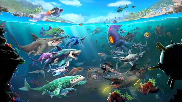 Hungry Shark World: Sharks, Monsters, and Mayhem