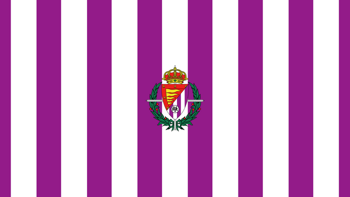 Real Valladolid soccer club flag and emblem